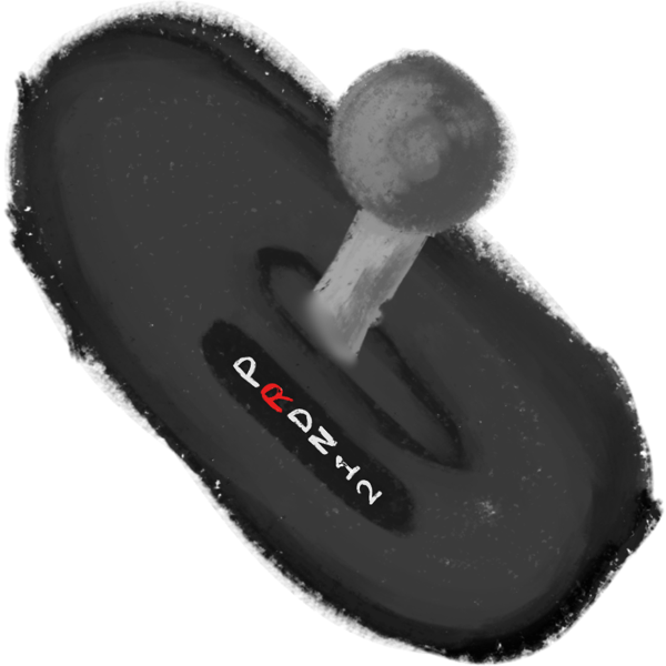 a car's gear shifter in a dark setting. The gear shifter is grey, with the letter "R" visible in red and the rest In white, indicating the reverse position.
